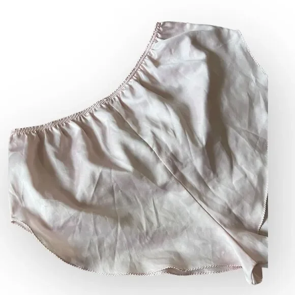 Sears Vintage 70s Pale Pink High Cut Polyester Tap Pants Lingerie Shorts Size M - Picture 3 of 9